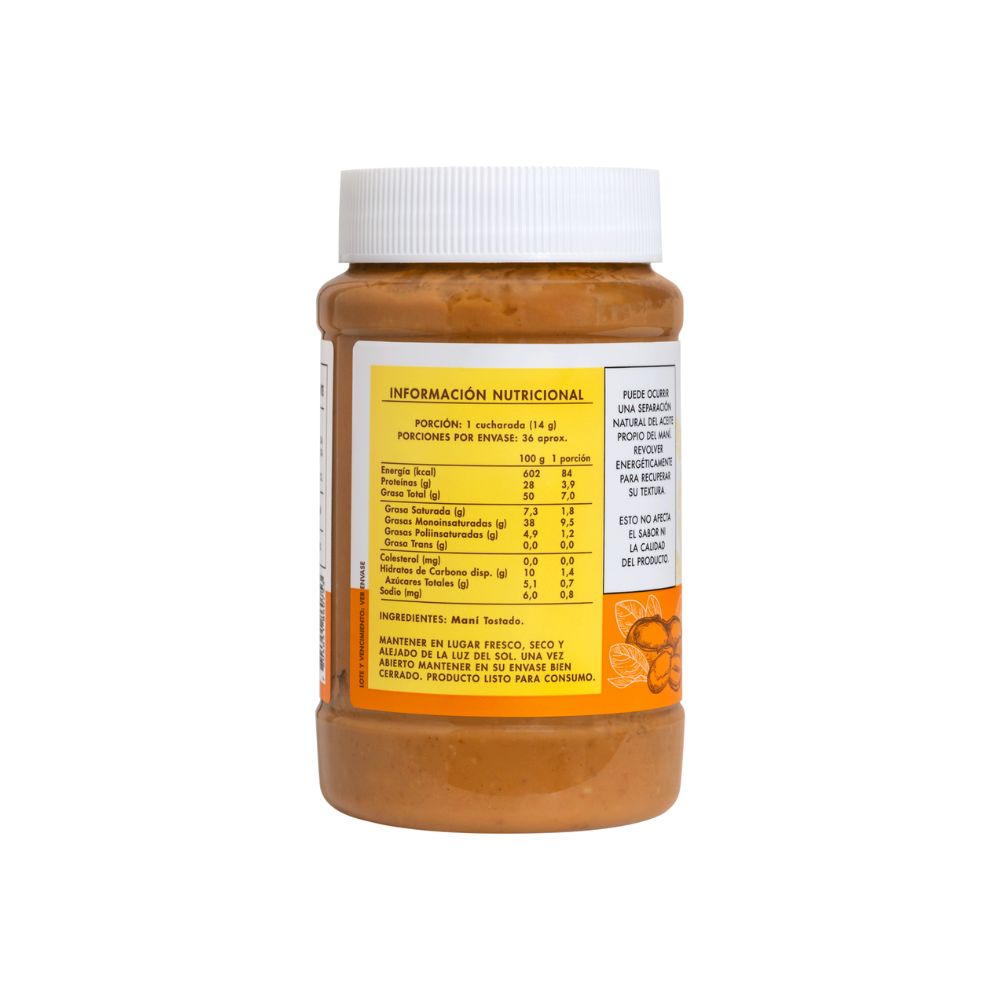 MANTEQUILLA DE MANI CROCANTE MANARE 500GR