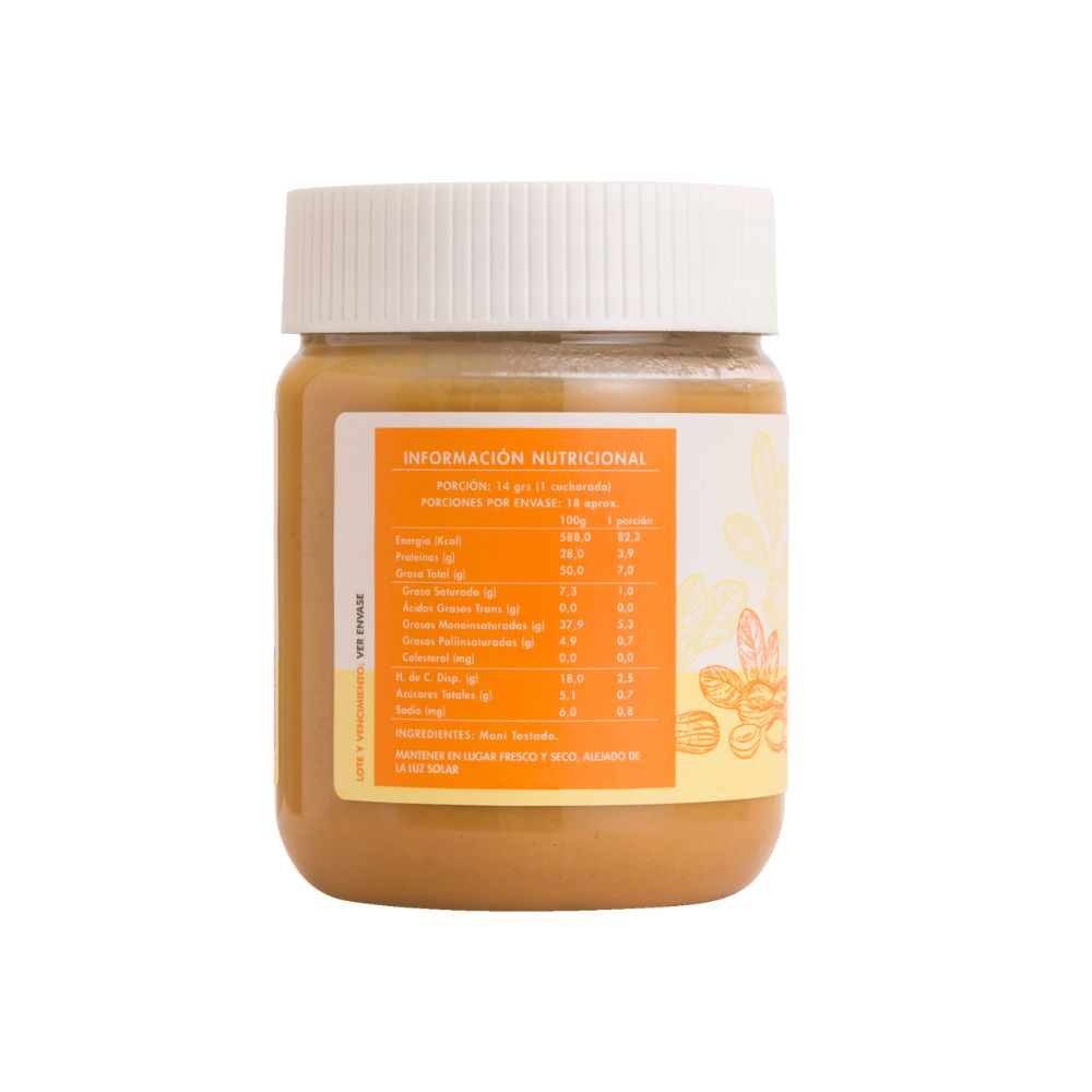 MANTEQUILLA DE MANI MANARE 250GR