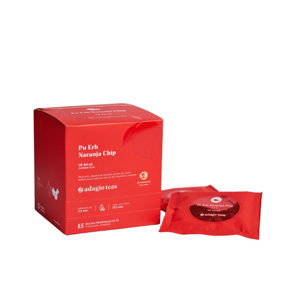 TE PU ERH NARANJA ADAGIO 15 BOLSAS