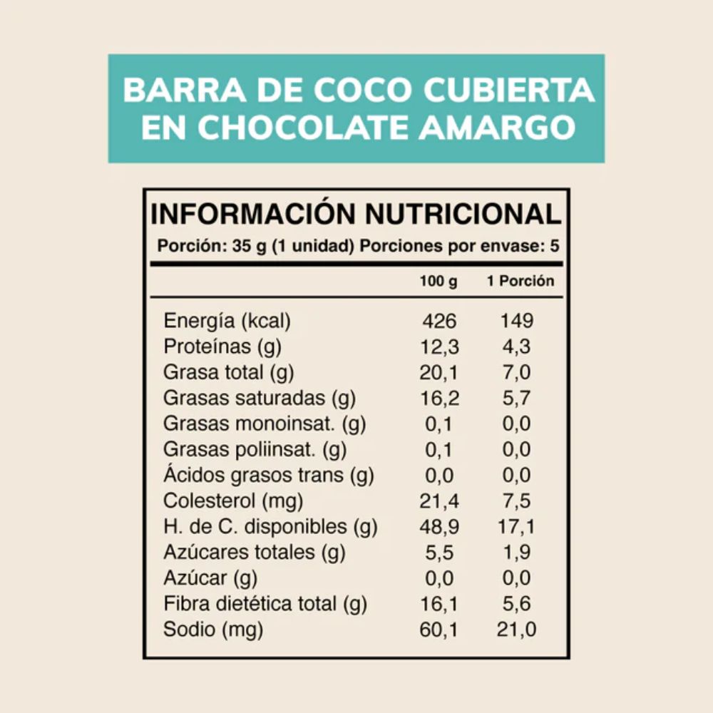 BARRA COCO CHOCOLATE WILD FIT 5 UNIDADES