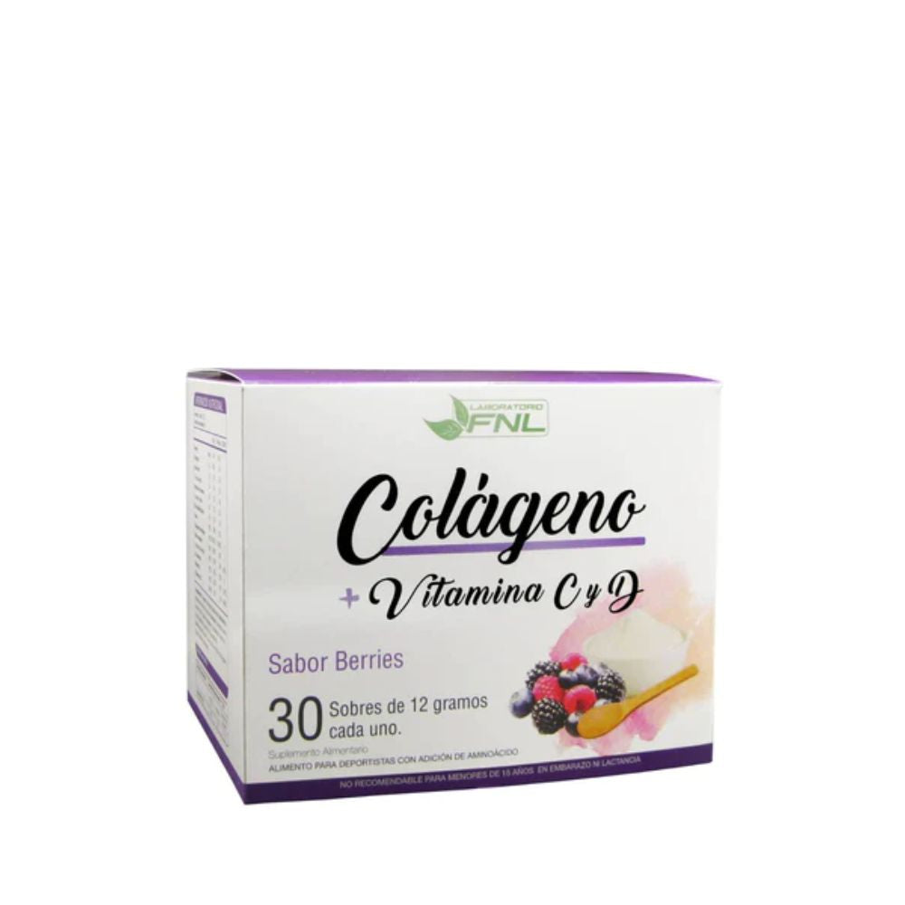 COLAGENO + VITAMINA C Y D BERRIES FNL 30 SOBRES