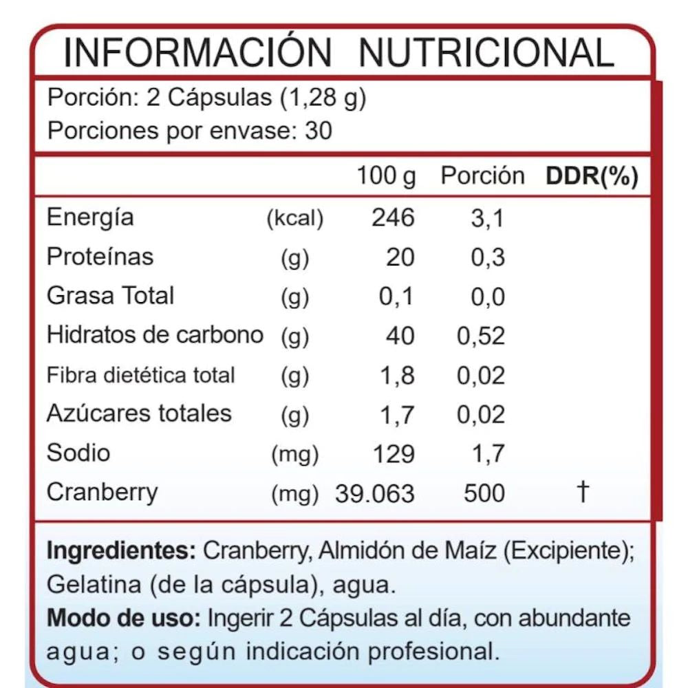 CRANBERRY FNL 60 CAPSULAS