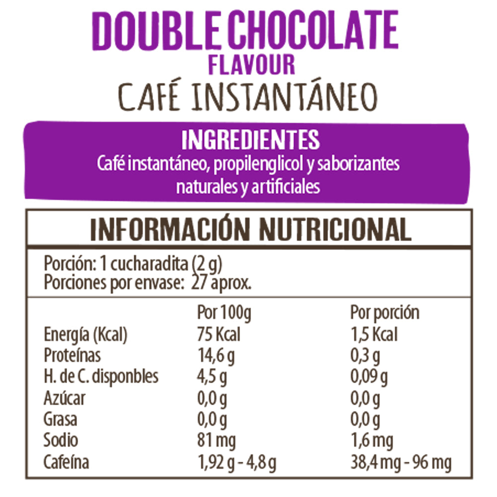 CAFÉ INSTANTANEO DOBLE CHOCOLATE BEANIES 50 GR