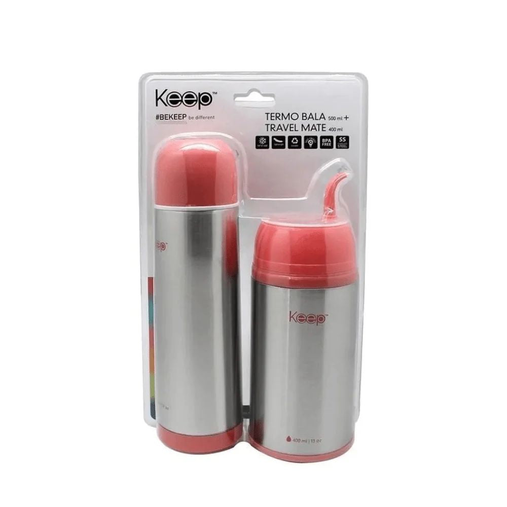 PACK MATE TRAVEL 400ML + TERMO BALA 500ML KEEP