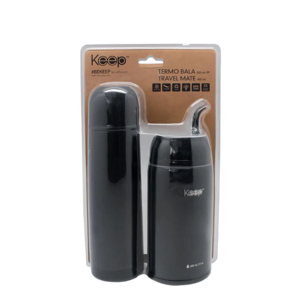PACK MATE TRAVEL 400ML + TERMO BALA 500ML KEEP