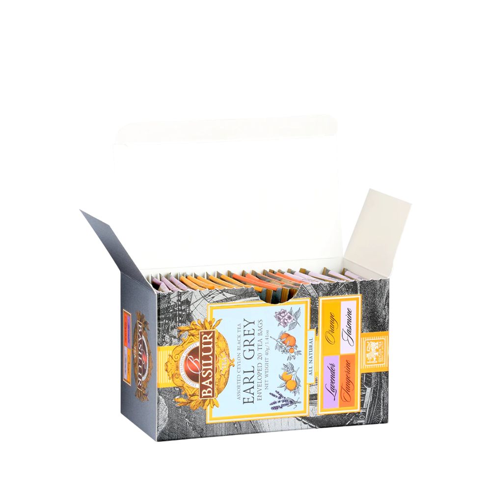 CAJA VARIEDAD EARL GREY BASILUR 20 BOLSAS