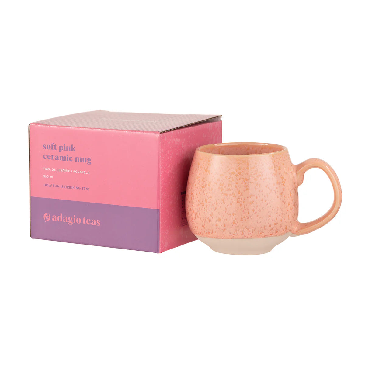 TAZA CERÁMICA ACUARELA SOFT PINK 360ML ADAGIO