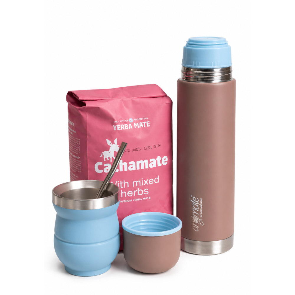 TERMO + MATE ANYMATE + YERBA CACHAMATE