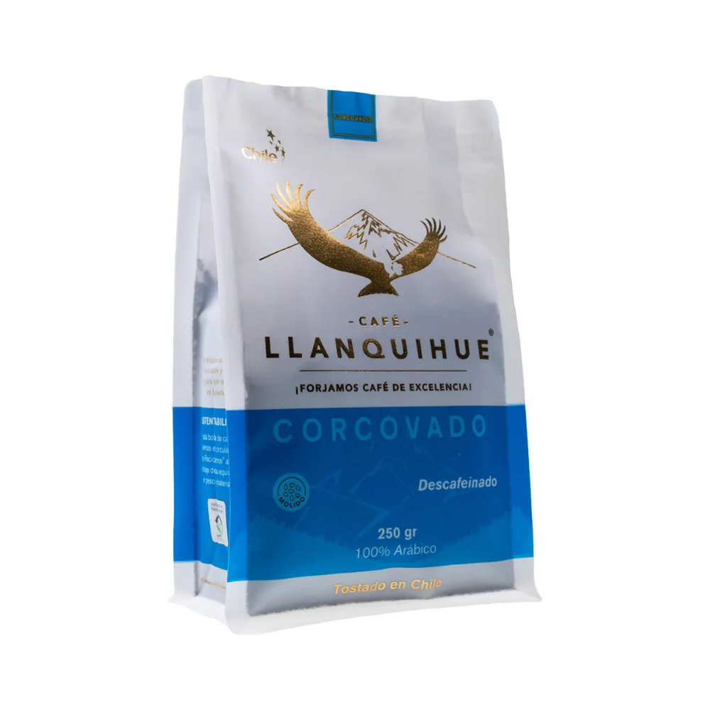 CAFE MOLIDO CORCOVADO DESCAFEINADO LLANQUIHUE 340GR
