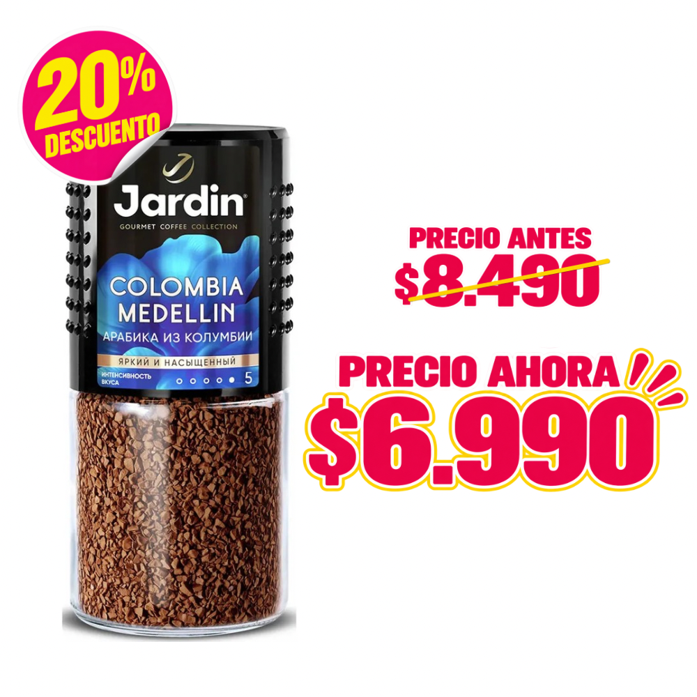 CAFÉ INSTANTANEO COLOMBIA MEDELLIN JARDIN 95GR