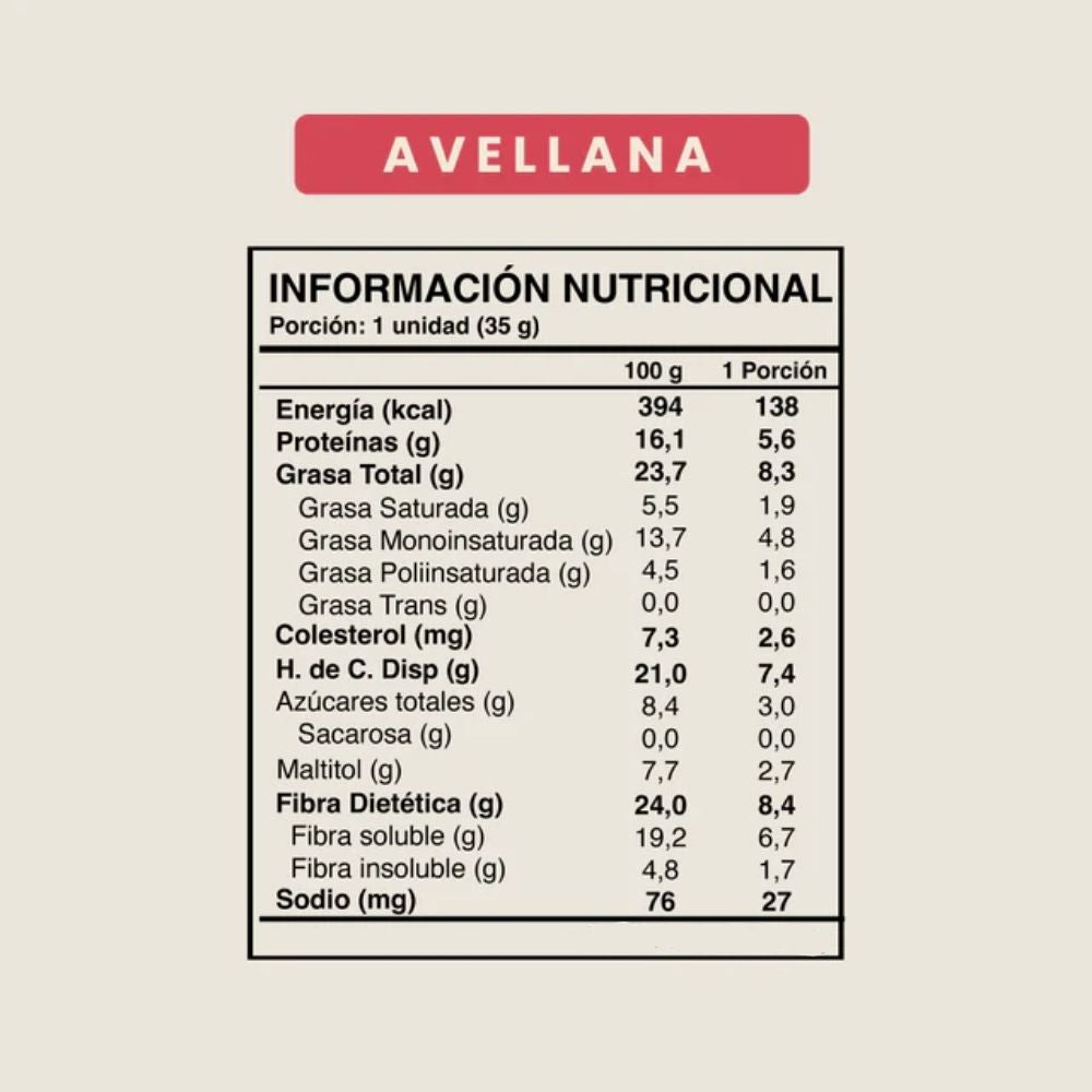 BARRA DE AVELLANA WILD FIT UNIDAD