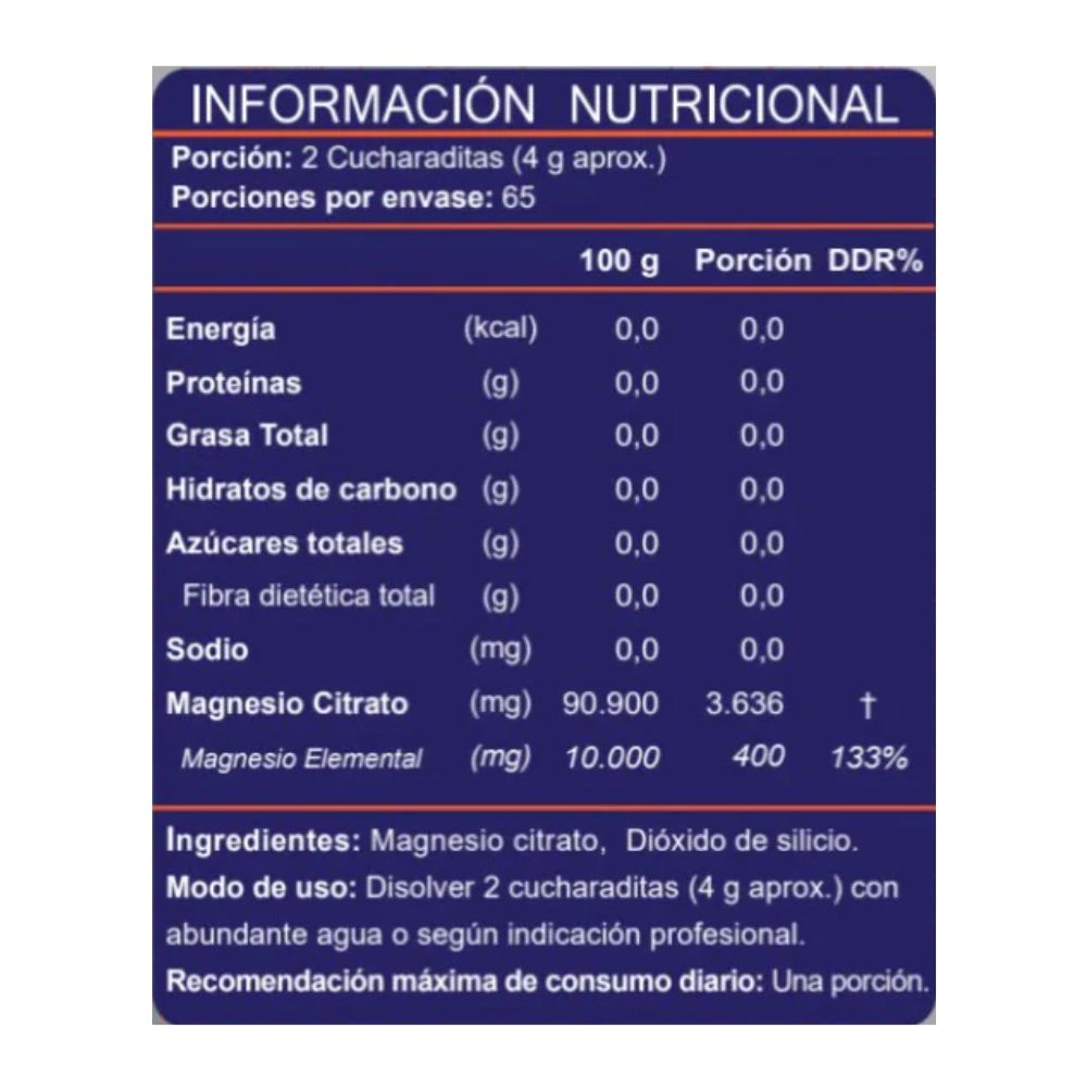 CITRATO DE MAGNESIO EN POLVO FNL 270GR