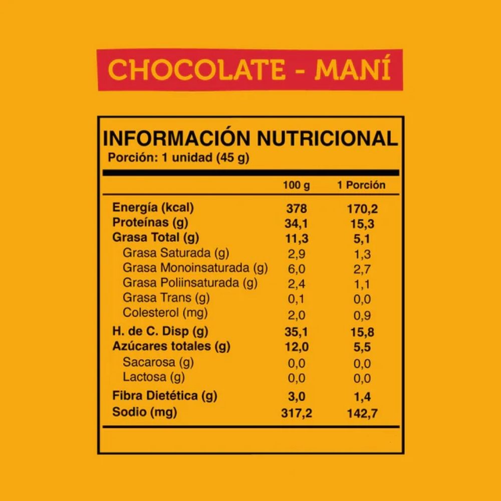 BARRA PROTEIN CHOCOLATE MANI WILD PROTEIN UNIDAD