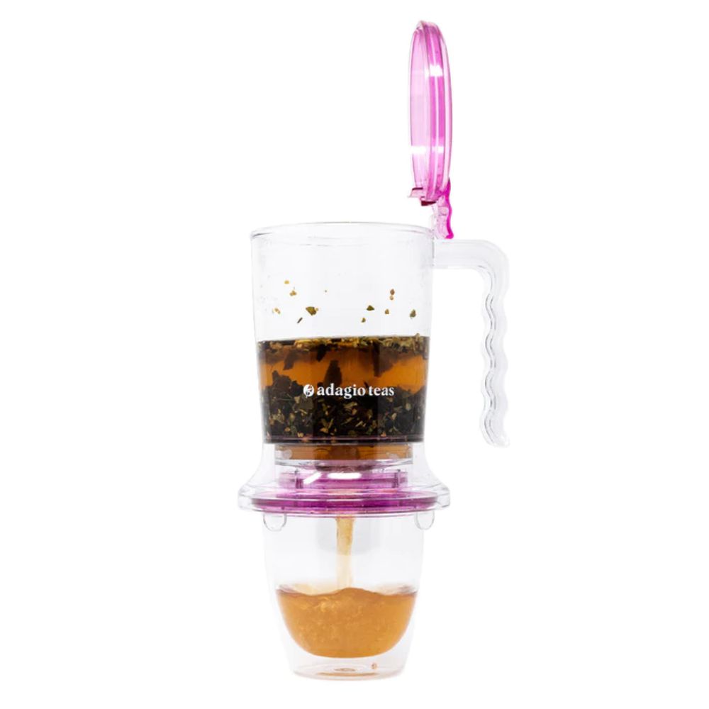 TETERA INGENUITEA TRANSPARENTE ROSA ADAGIO 450ML