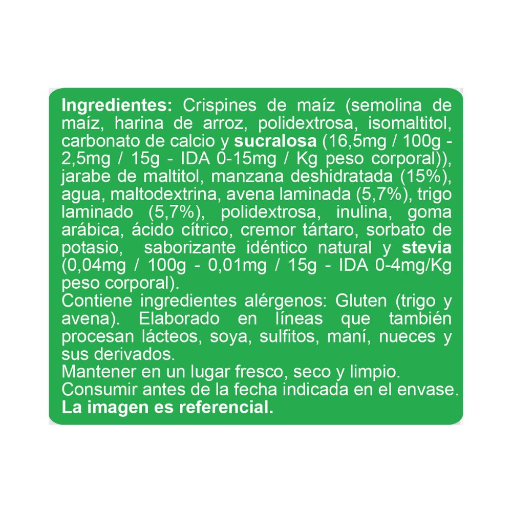 BARRA DE CEREAL MANZANA EN LINEA 6 UNIDADES