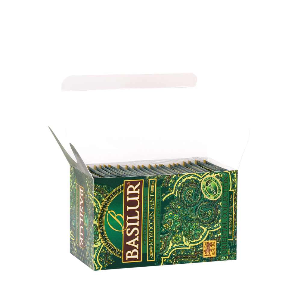 CAJA MOROCCAN MINT BASILUR 25 BOLSAS