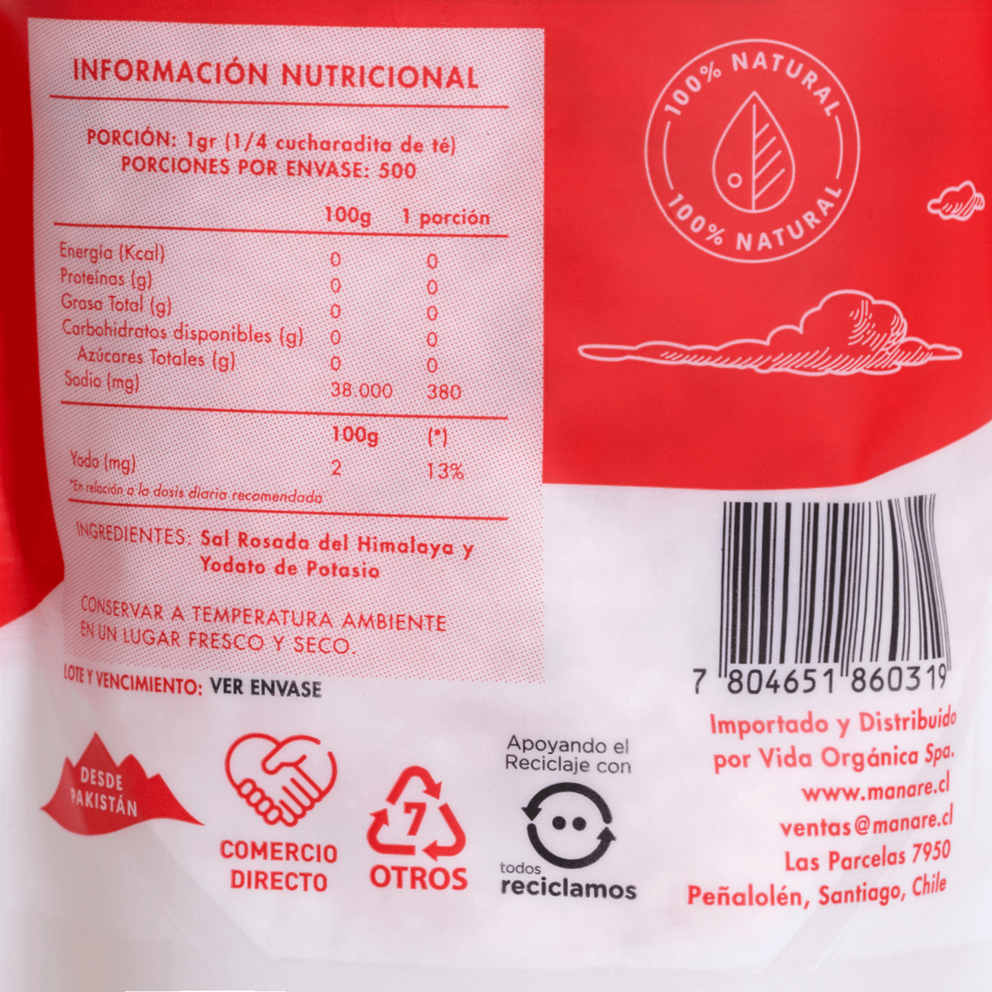 SAL ROSADA GRUESA MANARE 500GR