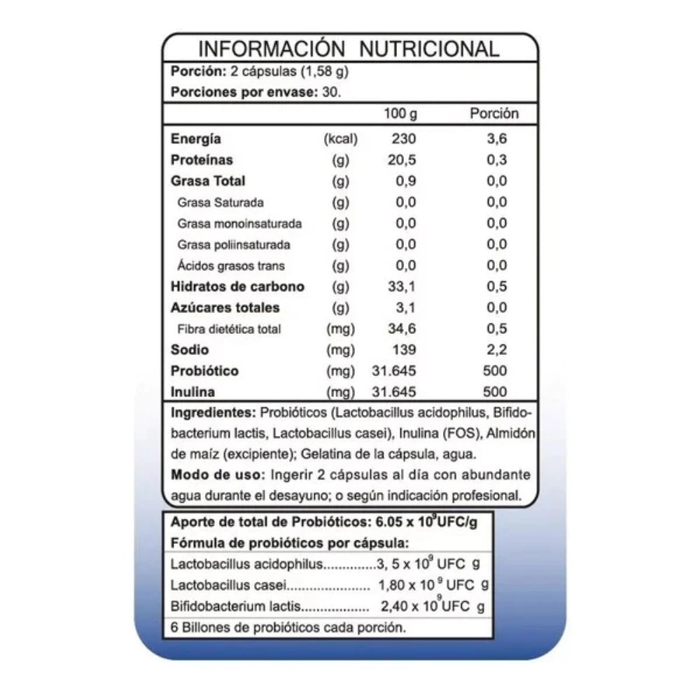 PROBIOTICOS FNL 60 CAPSULAS