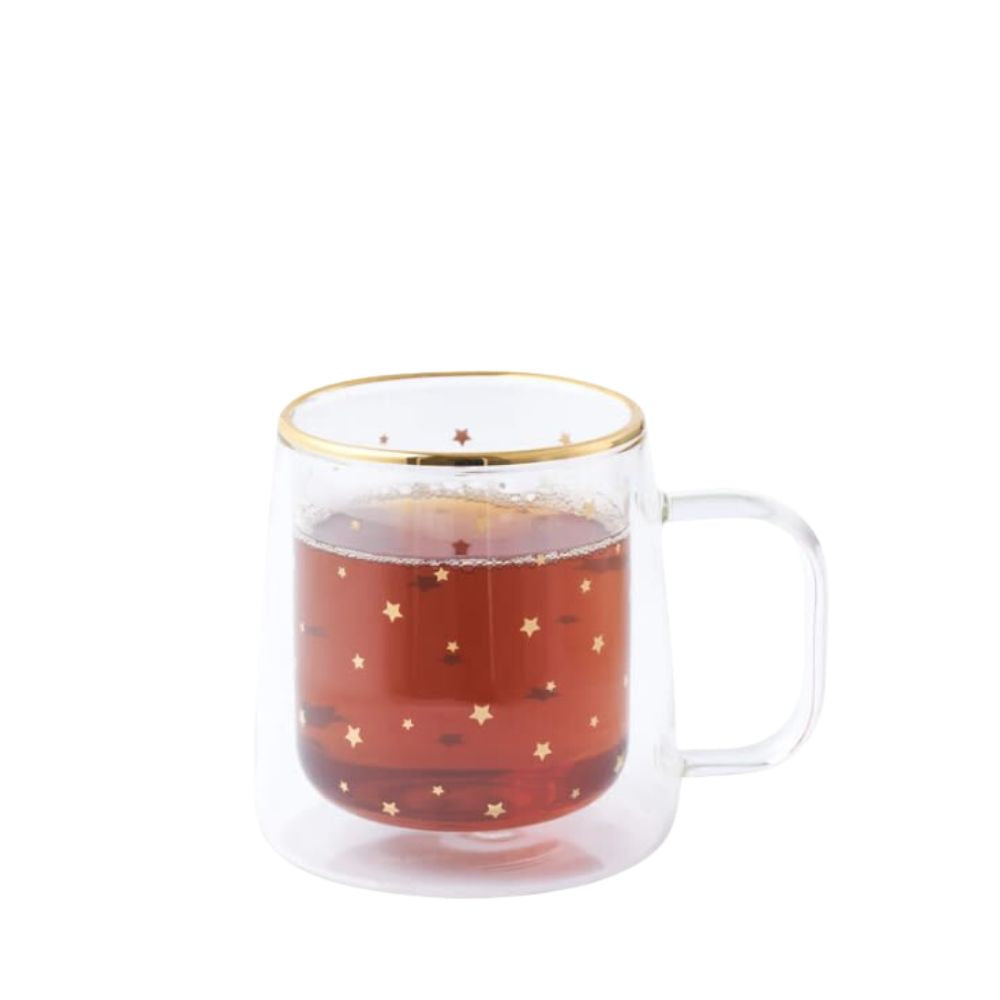 TAZA DOBLE VIDRIO ESTRELLA DORADA ADAGIO 250 ML