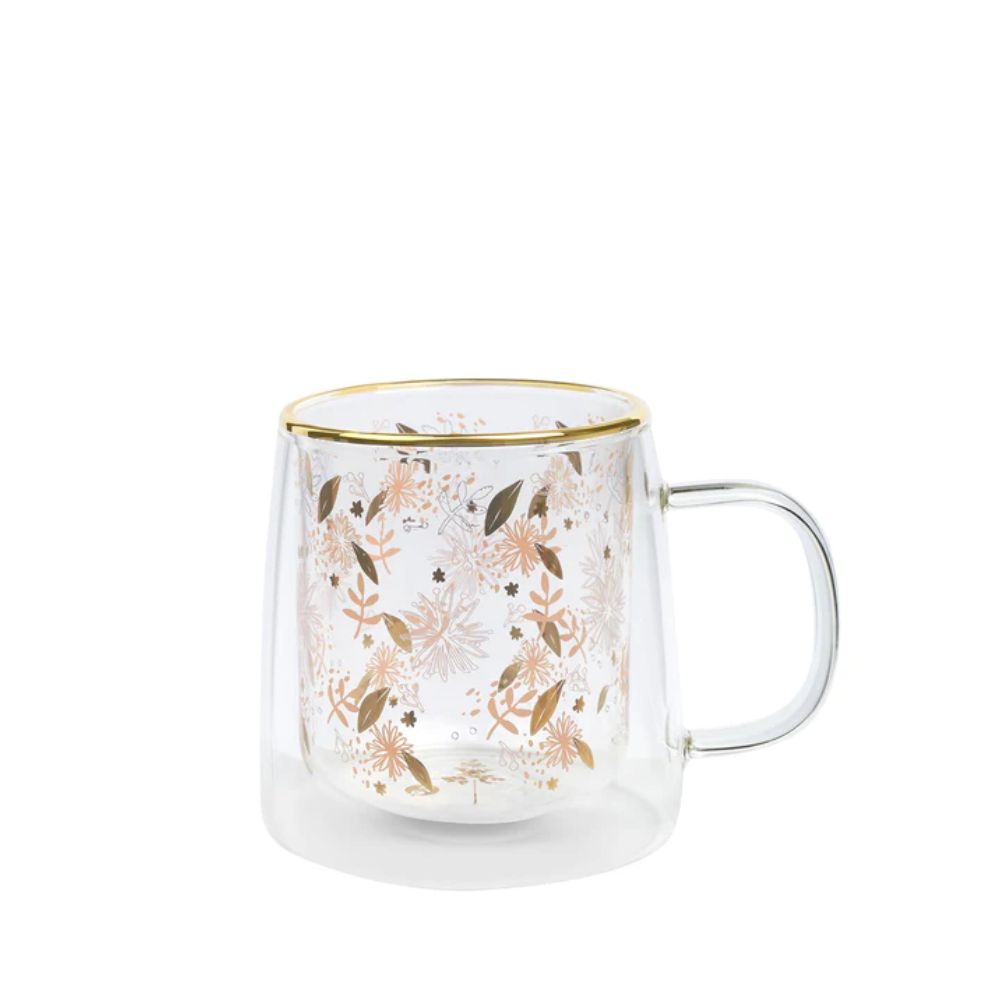 TAZA DOBLE VIDRIO FLOWERS Y LEAVES ADAGIO 250ML