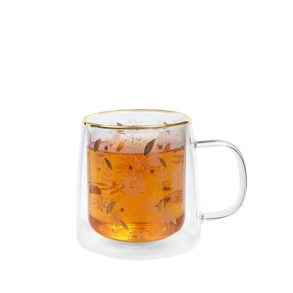 TAZA DOBLE VIDRIO FLOWERS Y LEAVES ADAGIO 250ML