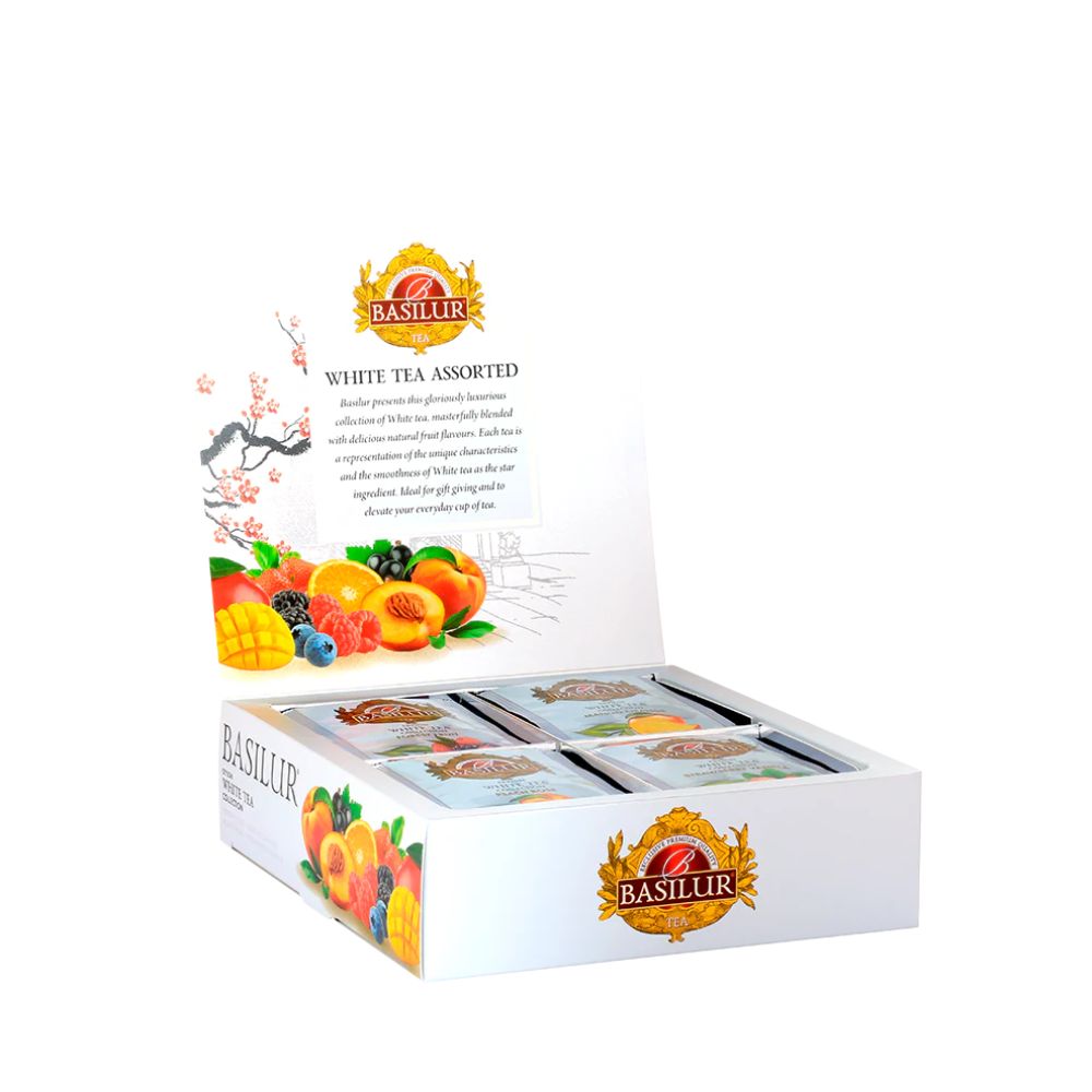 CAJA TE BLANCO VARIEDAD BASILUR 40 BOLSAS