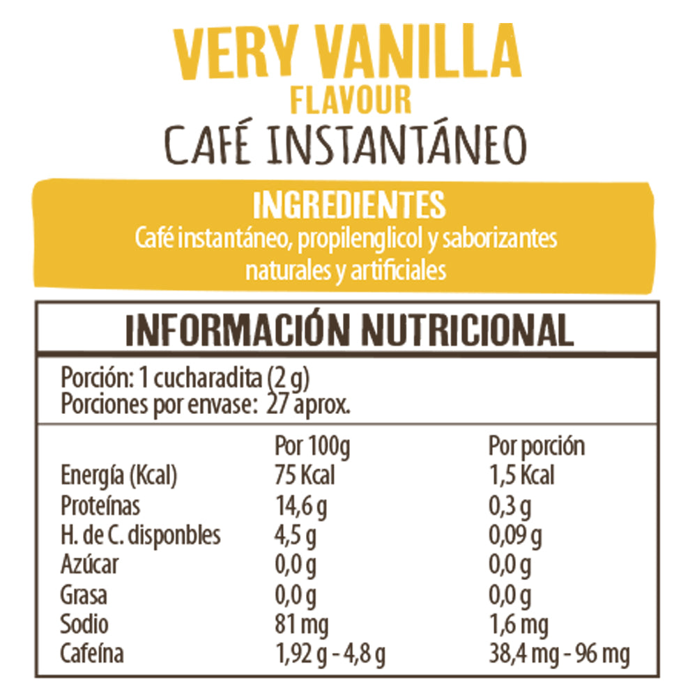 CAFÉ INSTANTANEO VAINILLA BEANIES 50 GR