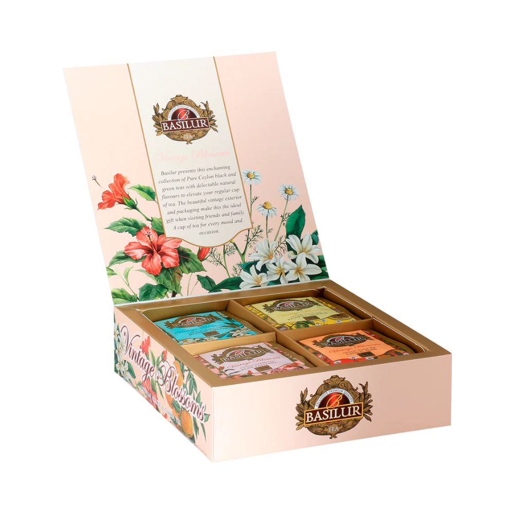 CAJA VINTAGE BLOSSOMS BASILUR 40 BOLSAS