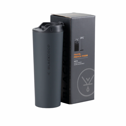 TRAVEL MUG PRENSA NEGRO 450 ML BLACKDROP