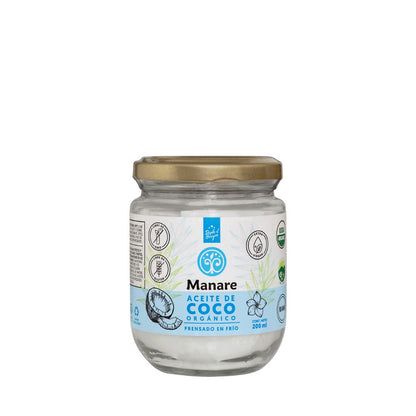 ACEITE DE COCO ORGANICO MANARE 200 ML