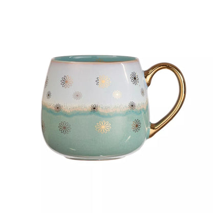 TAZA CERÁMICA TURQUESA DAISIES 425ML ADAGIO