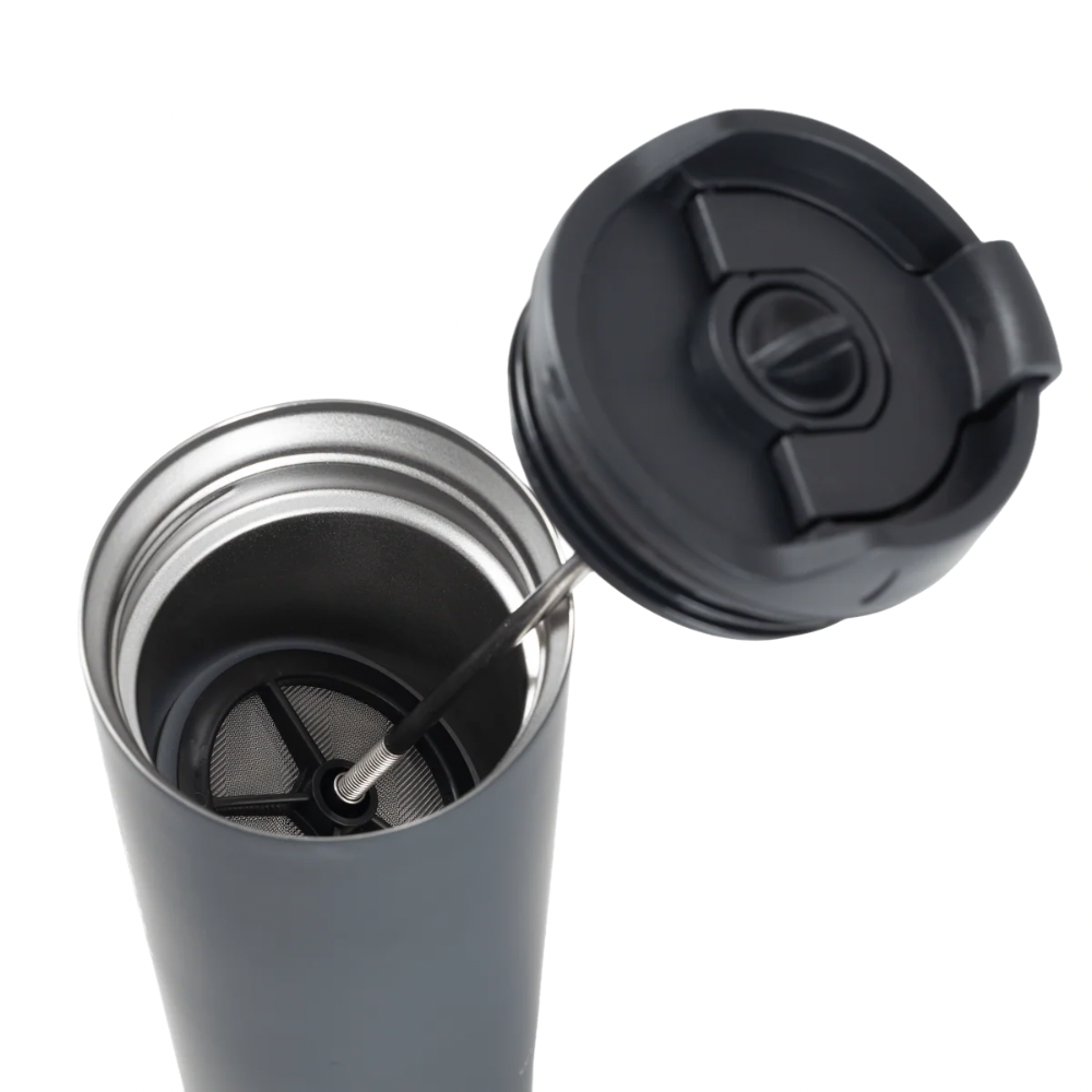 TRAVEL MUG PRENSA NEGRO 450 ML BLACKDROP