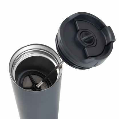 TRAVEL MUG PRENSA NEGRO 450 ML BLACKDROP