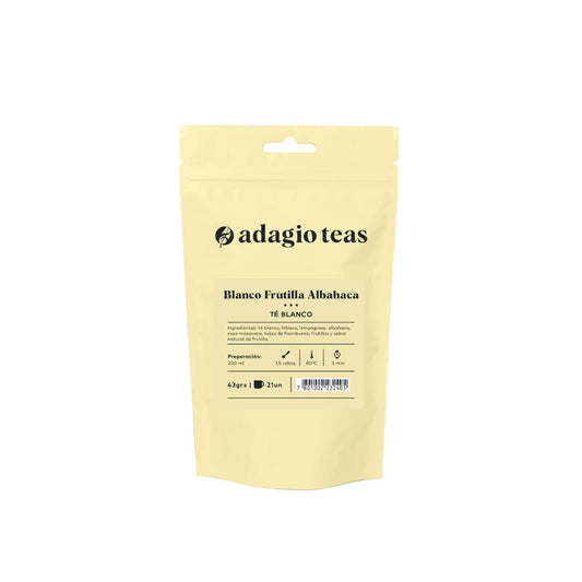 TE BLANCO FRUTILLA ALBAHACA ADAGIO 43GR