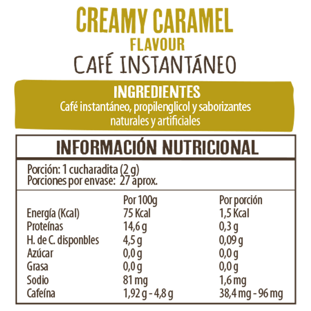 CAFÉ INSTANTANEO CARAMELO BEANIES 50GR