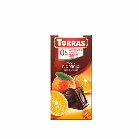 CHOCOLATE 52% CACAO NARANJA TORRAS 75 GR