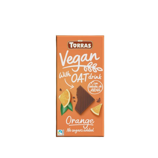 CHOCOLATE VEGANO 43% CACAO Y NARANJA TORRAS 100GR