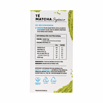 MATCHA SACHET ORGANICO 50GR MANARE