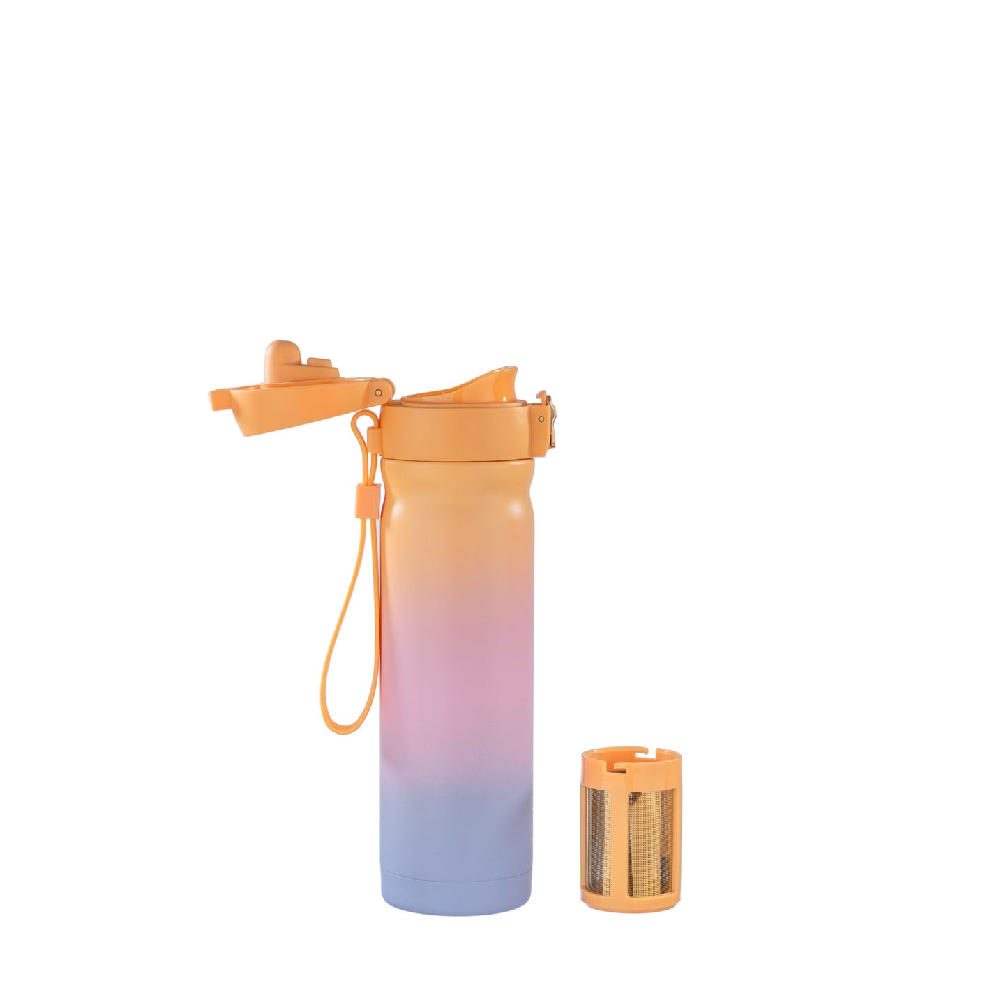 TRAVEL MUG METALLIC & RUBBER