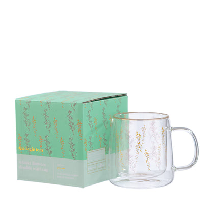 TAZA DOBLE VIDRIO WINTER FLOWERS