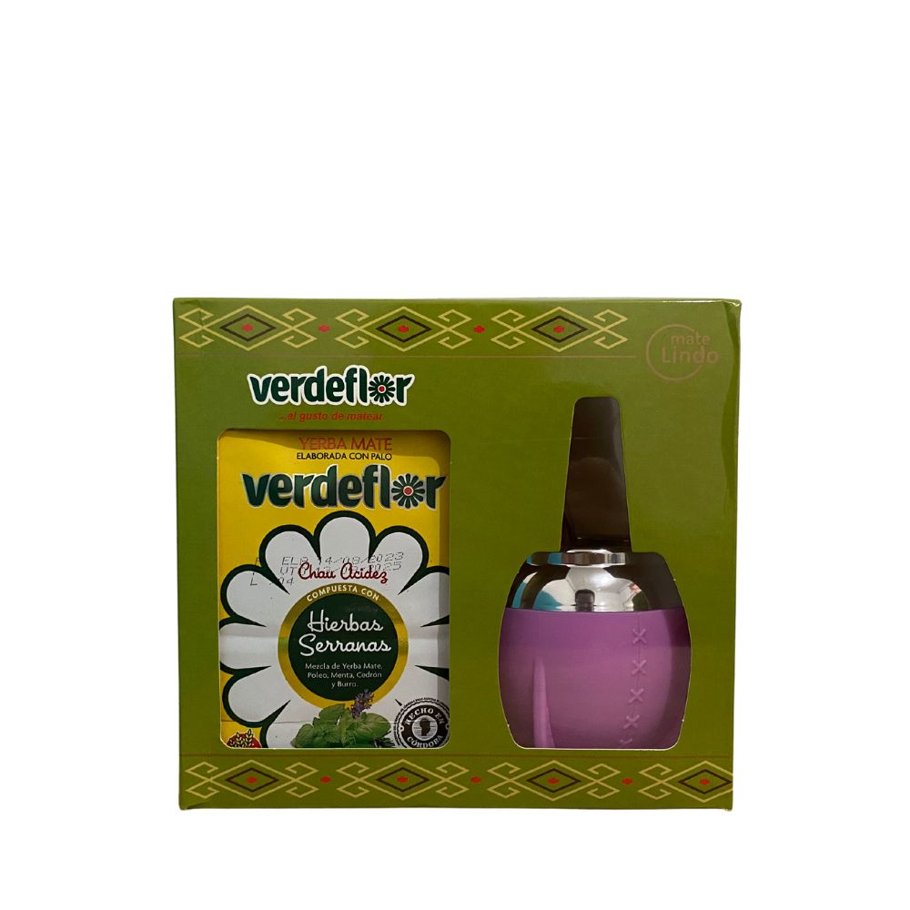 PACK MATE LINDO + YERBA MATE VERDEFLOR 250ML ANYMATE