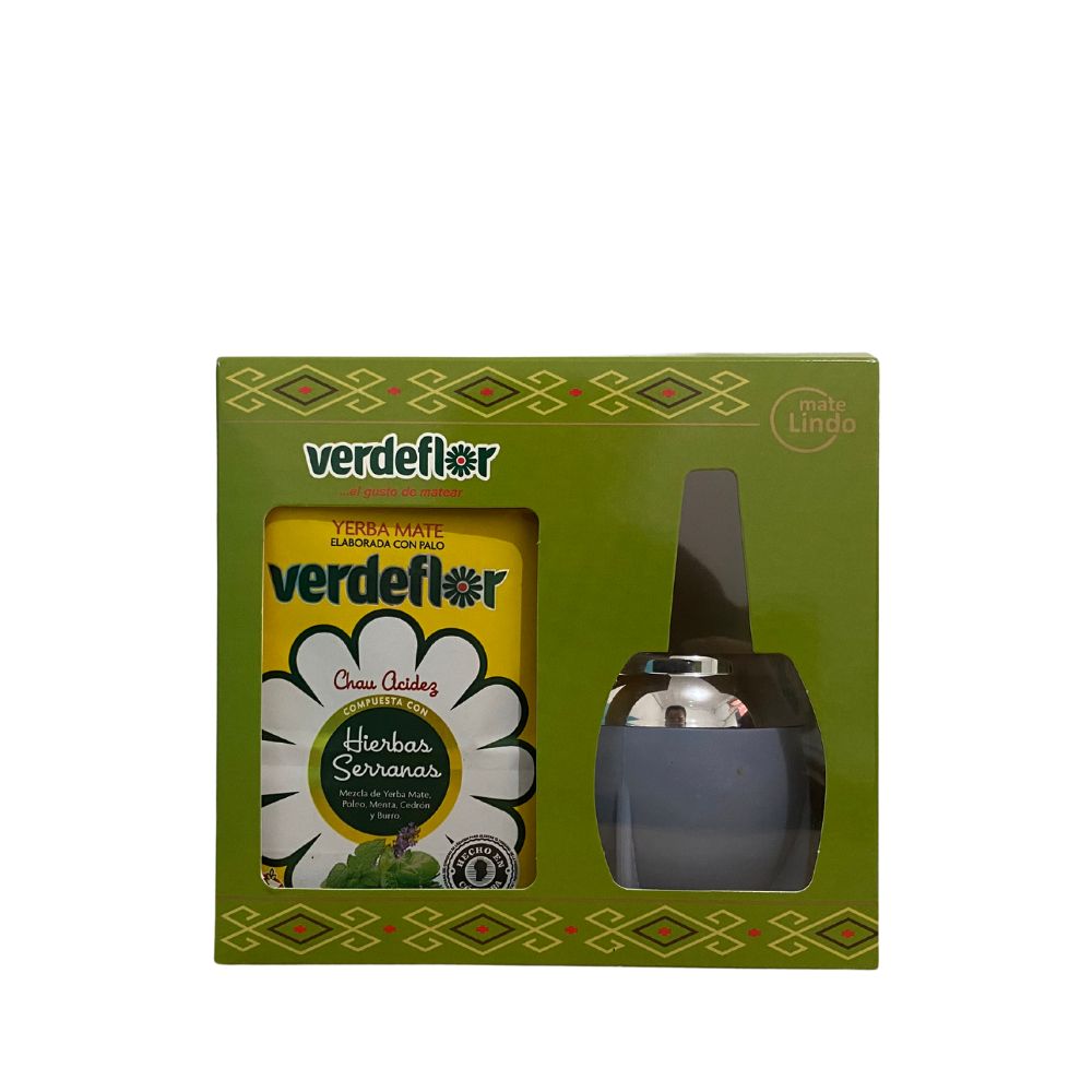 PACK MATE LINDO + YERBA MATE VERDEFLOR 250ML ANYMATE