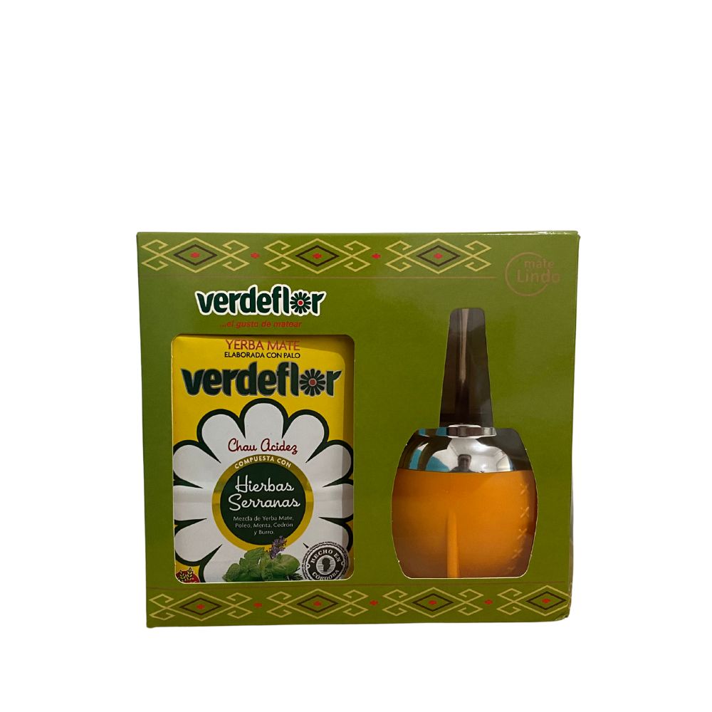 PACK MATE LINDO + YERBA MATE VERDEFLOR 250ML ANYMATE