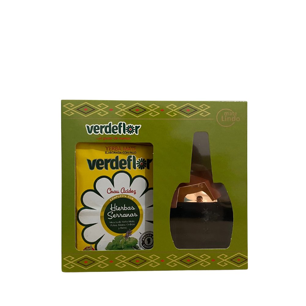 PACK MATE LINDO + YERBA MATE VERDEFLOR 250ML ANYMATE