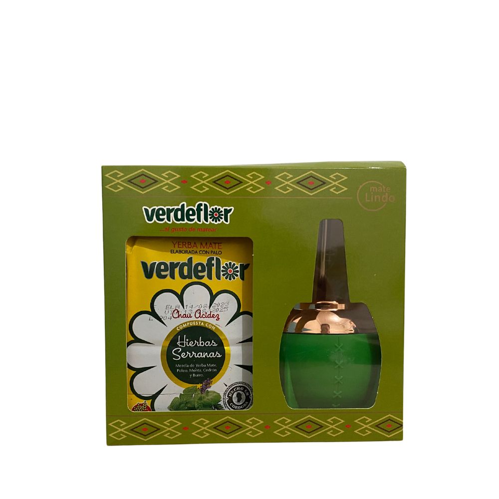 PACK MATE LINDO + YERBA MATE VERDEFLOR 250ML ANYMATE