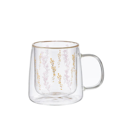 TAZA DOBLE VIDRIO WINTER FLOWERS