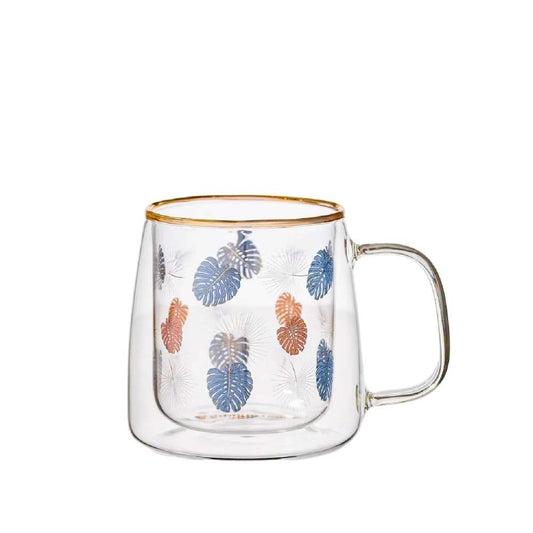 TAZA DOBLE VIDRIO PALM LEAVES ADAGIO 400ML