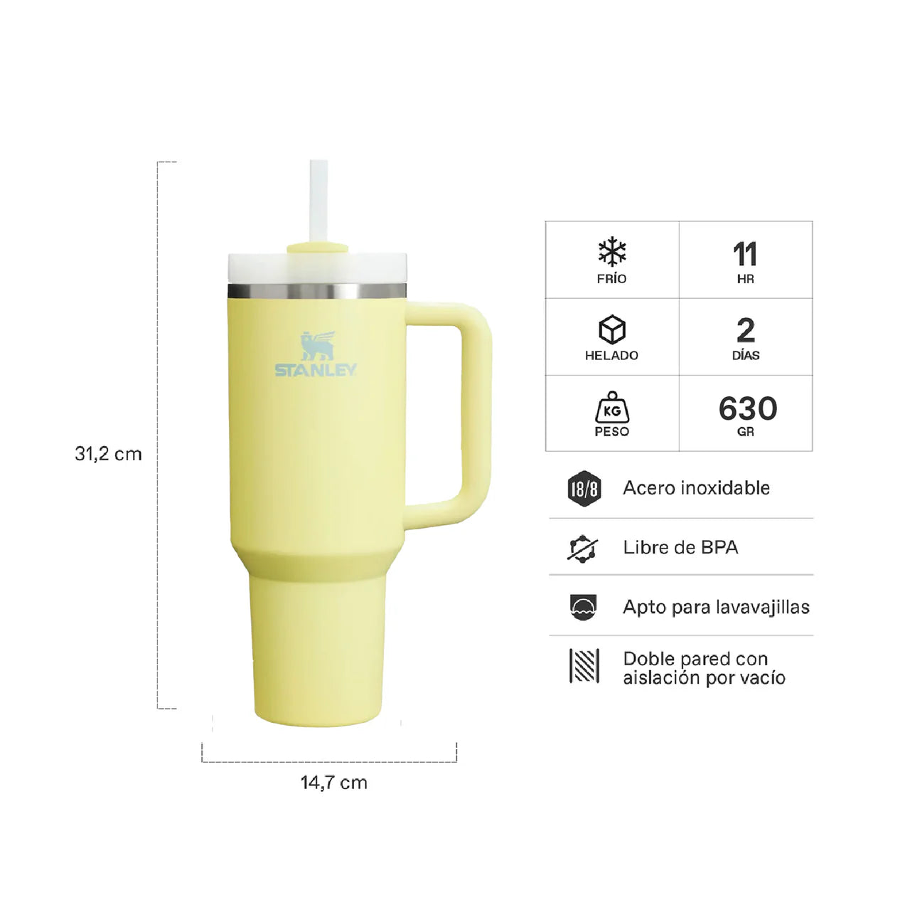 TRAVEL MUG QUENCHER H2.0 ADVENTURE POMELO 1.18 LT