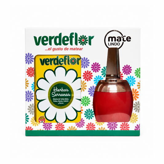 PACK YERBA VERDE FLOR 250GR + MATE LINDO NEW ANYMATE
