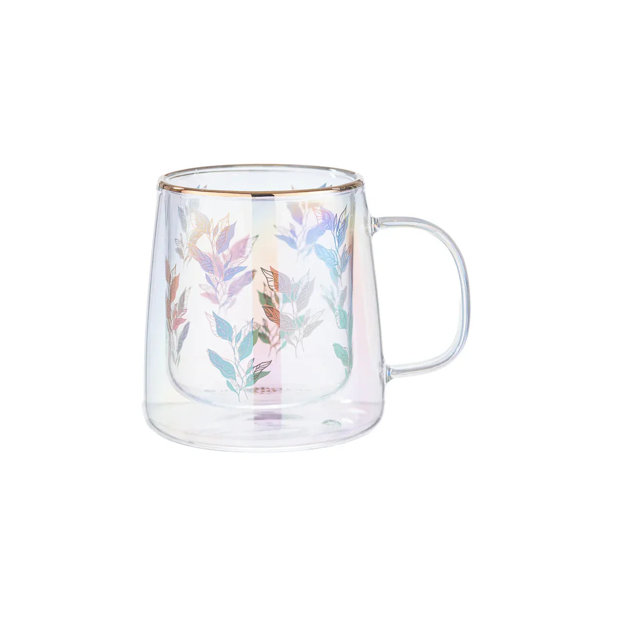 TAZA DOBLE VIDRIO COLOR LEAVES 250ML ADAGIO